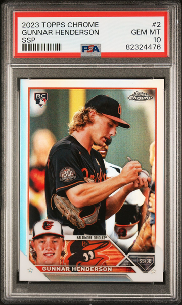 2023 Topps Chrome Gunnar Henderson #2 Rookie RC SSP Refractor