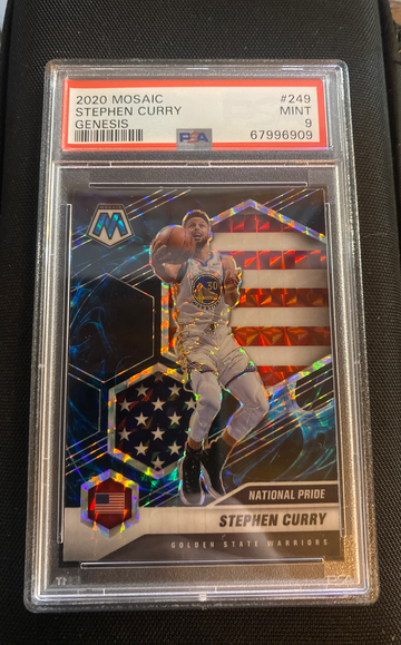 20-21 STEPH CURRY GENESIS #249 PSA 10 Mosaic National Pride Case Hit SSP LOW POP