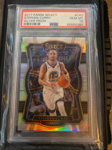 2017 Panini Select  Silver Prizm  Stephen Curry  PSA 10  Golden State Warriors