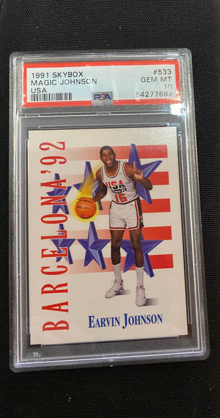 1991-92 Skybox - #533 Magic Johnson Olympic Dream Team USA PSA 10 GEM MT