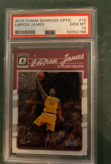 Lebron James 2016-17 Panini Donruss Optic Basketball W/Kobe PSA 10 GEM MINT
