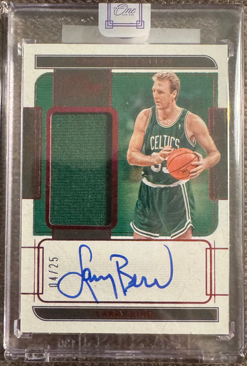 2021-22 Panini One And One Jersey Autograph Red /25 Larry Bird