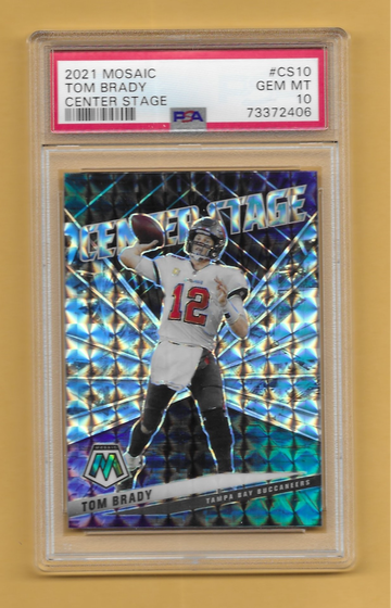 2021 Mosaic Center Stage Tom Brady PSA 10