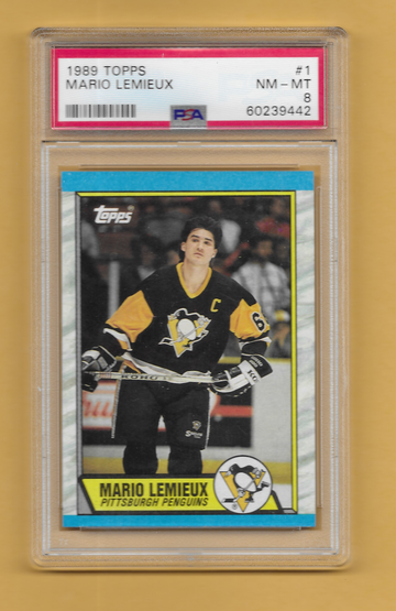 1989 Topps Mario Lemieux PSA 8