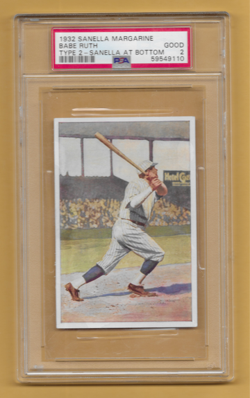 1932 Sanella Babe Ruth Type 2 PSA 2