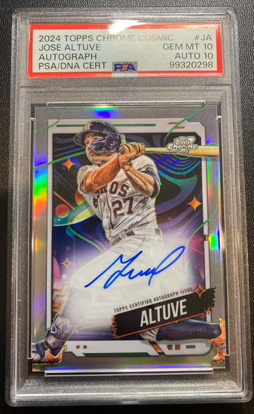 2024 Topps Chrome Cosmic Jose Altuve Auto PSA 10 Auto 10