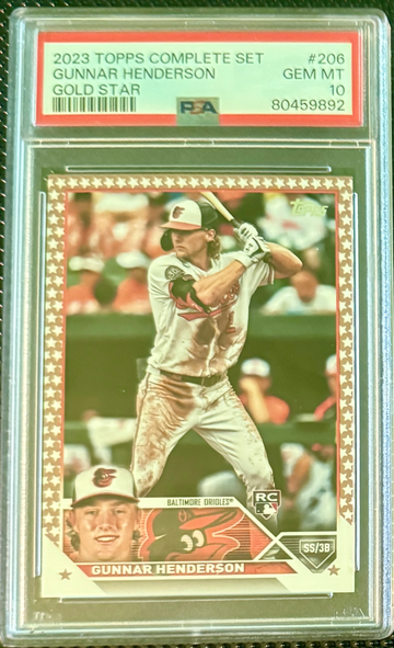 2023 Topps Complete Set Gunnar Henderson Gold Star PSA 10