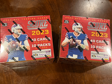 2x Boxes 2023 Score Football Hobby Box Sealed l