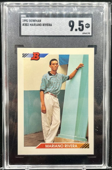 1992 Bowman Mariano Rivera Rookie Card SGC 9.5.