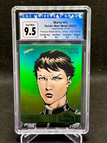 2022 Marvel Metal Spiderman Maria Hill PMG Green /10 CGC 10