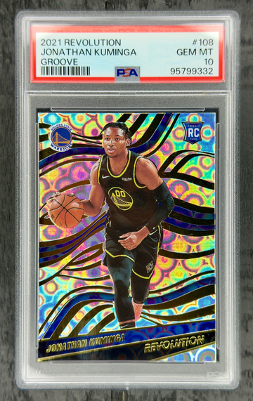 2021 22 Panini Revolution JONATHAN KUMINGA RC Groove #108 PSA 10