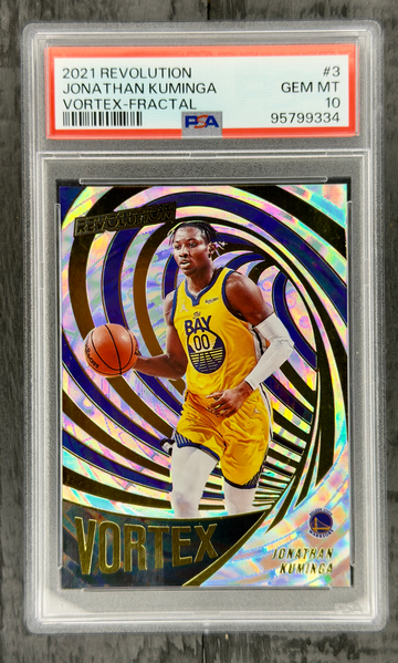 2021 22 Panini Revolution JONATHAN KUMINGA RC Vortex Fractal #3 PSA 10