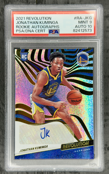 2021 22 Panini Revolution JONATHAN KUMINGA RC AUTO #RA-JKG PSA 9