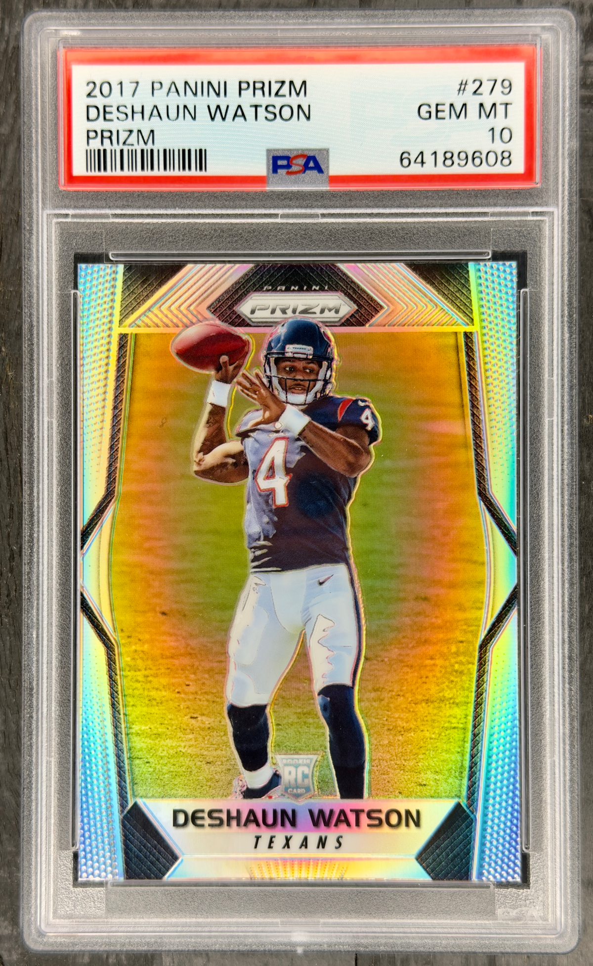 2017 Panini Select DESHAUN WATSON RC Silver Prizm #164 PSA 10