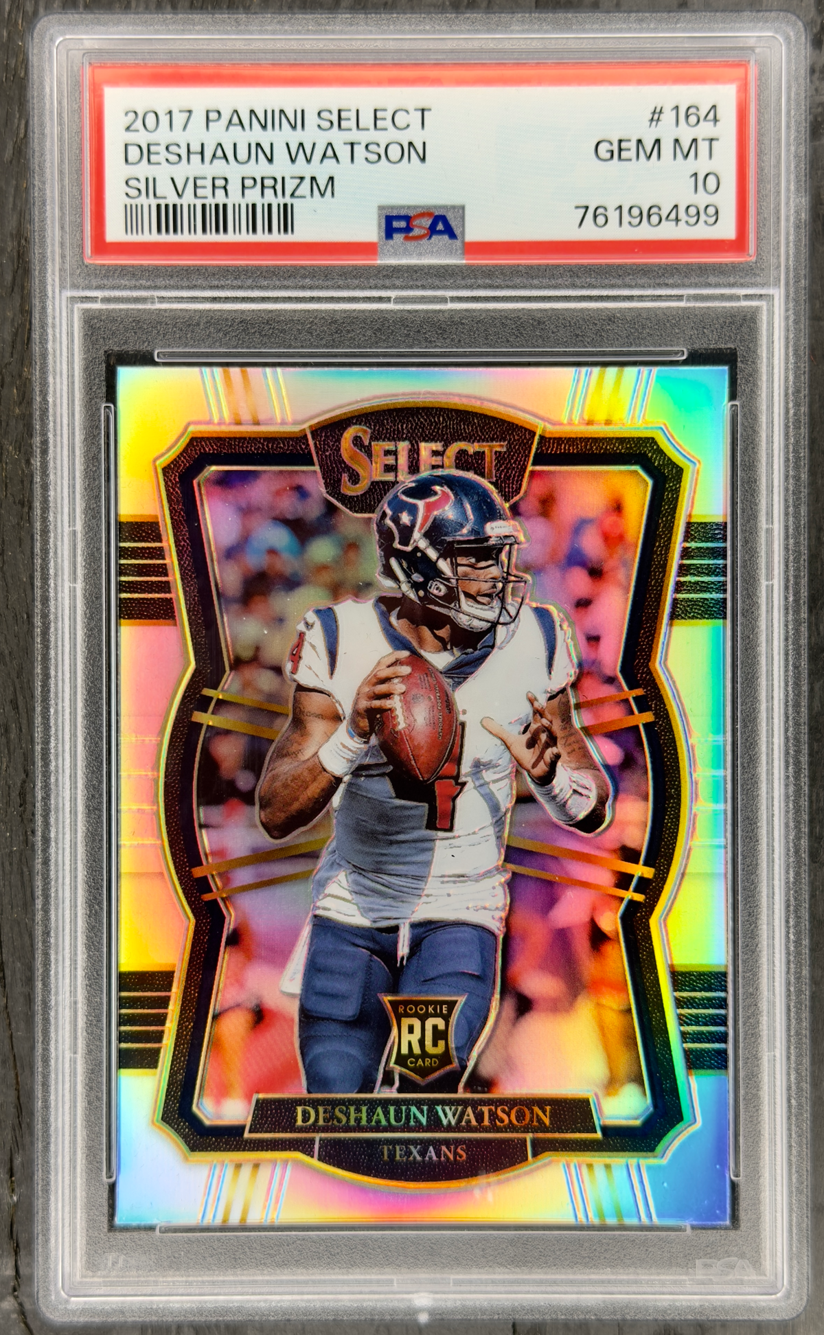 2017 Panini Select DESHAUN WATSON RC Silver Prizm #164 PSA 10