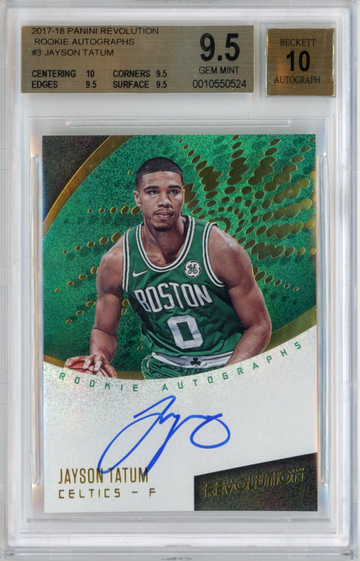 2017 Panini Revolution Jayson Tatum Rookie Autographs BGS 9.5