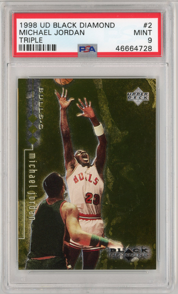 1998 Upper Deck Black Diamond Michael Jordan Triple /1500 PSA 9