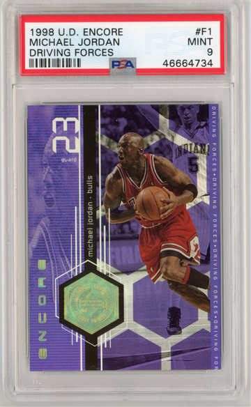 1998 Upper Deck Encore Michael Jordan Driving Forces /500 PSA 9