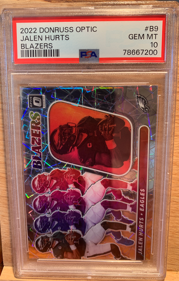 2022 Optic Jalen Hurts Blazers Case Hit! PSA 10 Gem Mint! Philadelphia Eagles 