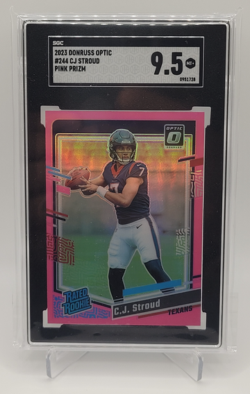 2023 Panini Donruss Optic Pink Prizm C.J. Stroud Rated Rookie #244 SGC 9.5