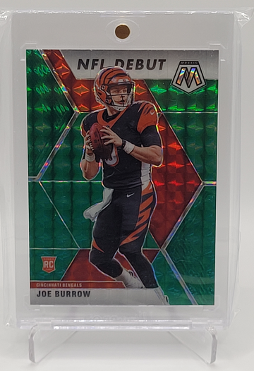 2020 Panini Mosaic Green Prizm NFL Debut Joe Burrow Rookie #261