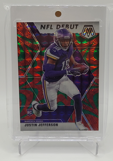 2020 Panini Mosaic Red/Green Prizm NFL Debut Insert Justin Jefferson RC #270