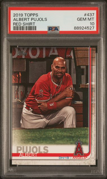 2019 Topps #437 Albert Pujols Image Variation SP PSA 10 GEM MINT (Red Shirt)