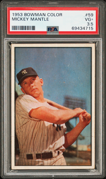 1953 Bowman Color Mickey Mantle PSA 3.5