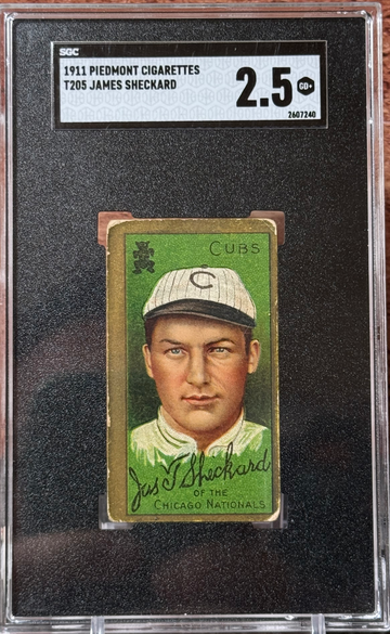 1911 PIEDMONT CIGARETTES T205 JAMES SHECKARD