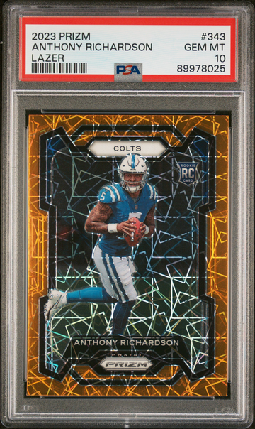 2023 Prizm - Anthony Richardson #343 - Orange Lazer - PSA 10