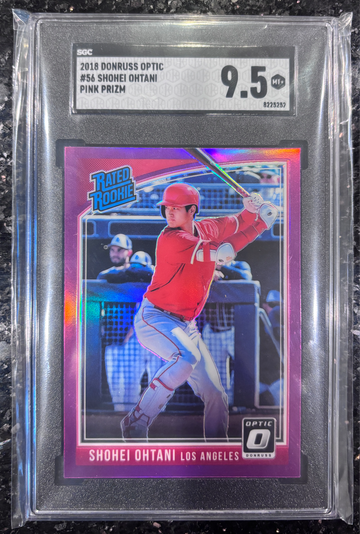 2018 Shohei Ohtani Rookie RC SGC 9.5 Panini Optic Pink Refractor #56 GEM