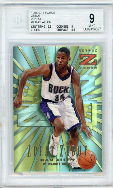 Ray Allen 1996 Skybox Z-Force Zebut Z-Peat RC BGS 9