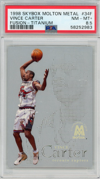 Vince Carter 1998 Skybox Molten Metal Fusion Titanium /250 PSA 8.5 Rookie RC