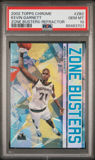 Kevin Garnett 2002 Topps Chrome Zone Busters Refractor PSA 10