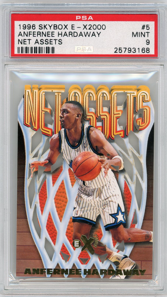 Anfernee Hardaway 1996 Skybox e-X2000 Net Assets PSA 9