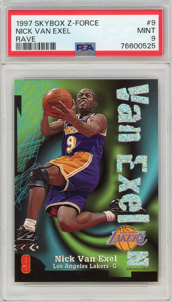 Nick Van Exel 1997 Skybox Z-Force Rave /399 PSA 9