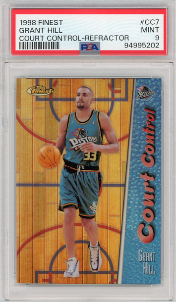 Grant Hill 1998 Finest Court Control Refractor /150 PSA 9