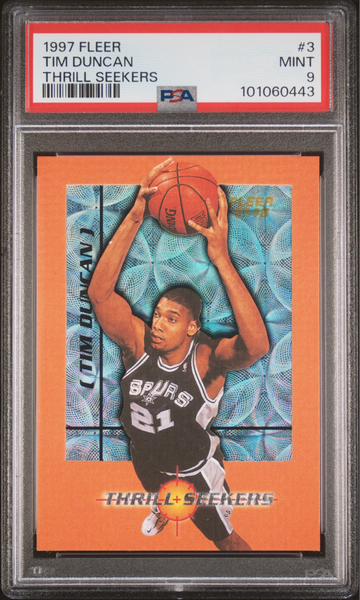 Tim Duncan 1997 Fleer Thrill Seekers PSA 9 Rookie Rc