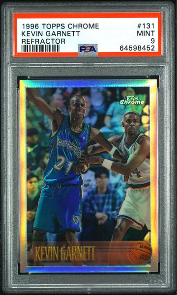 Kevin Garnett 1996 Topps Chrome Refractor PSA 9 No Green