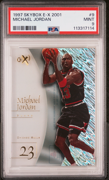Michael Jordan 1997 Skybox e-X2001 Clear PSA 9