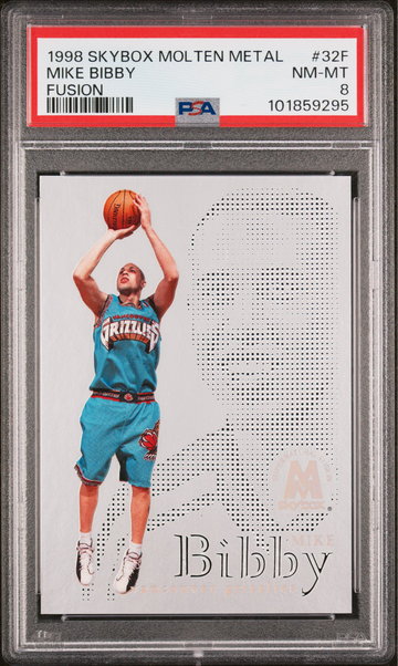 Mike Bibby 1998 Skybox Molten Metal Fusion /250 Rookie RC PSA 8