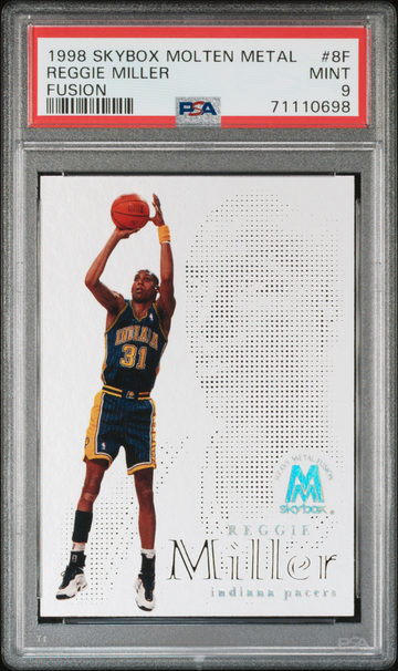 Reggie Miller 1998 Skybox Molten Metal Fusion PSA 9