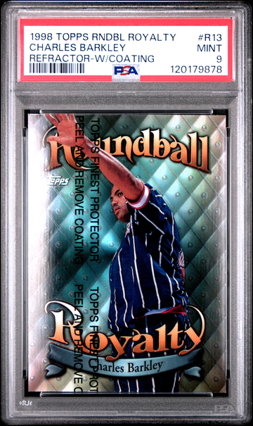 Charles Barkley 1998 Topps Roundball Royalty Refractor w/ Coating PSA 9