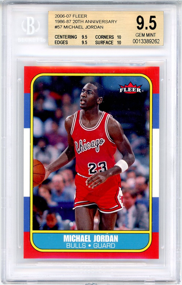 Michael Jordan 2006 Fleer 20th Anniversary 1986 BGS 9.5 True Gem++