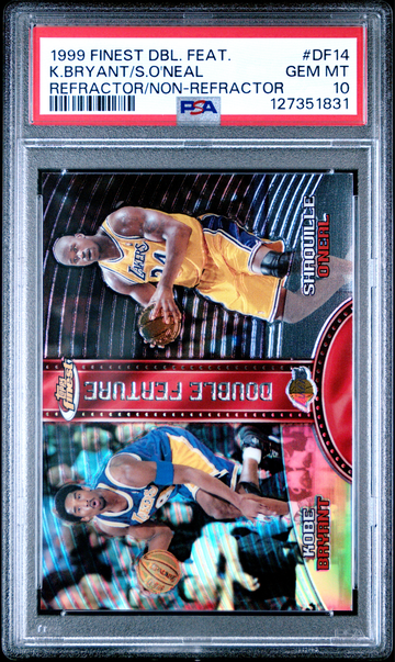 Kobe Bryant/Shaquille O'Neal 1999 Finest Double Feature Refractor PSA 10