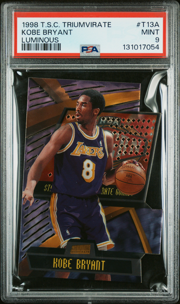 Kobe Bryant 1998 Topps Stadium Club Triumvirate Luminous PSA 9