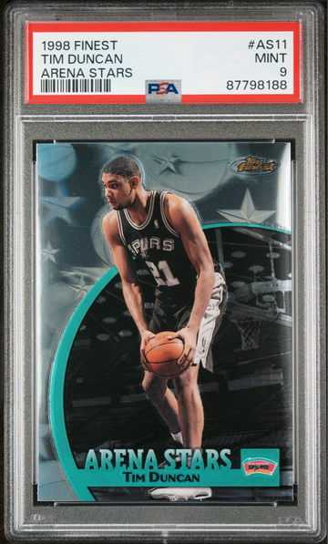 Tim Duncan 1998 Finest Arena Stars PSA 9