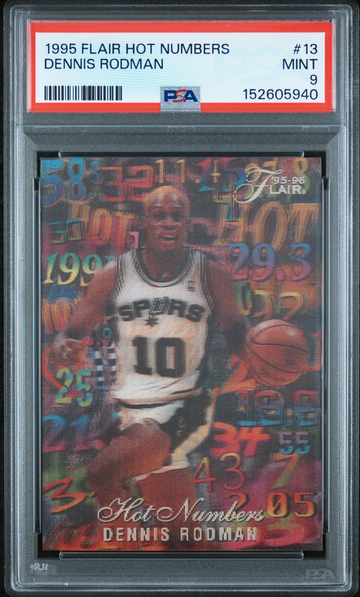 Dennis Rodman 1995 Flair Hot Numbers PSA 9