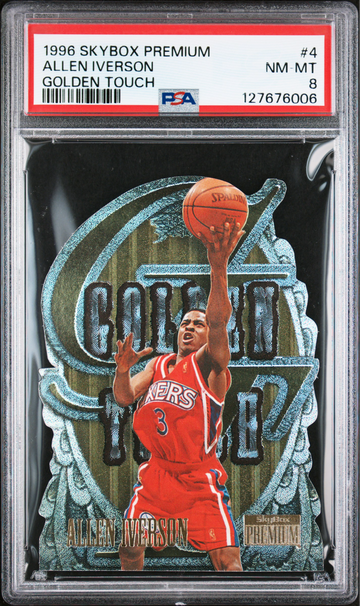 Allen Iverson 1996 Skybox Premium Golden Touch PSA 8