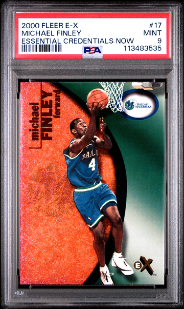 Michael Finley 2000 Fleer e-X Essential Credentials Now /201 PSA 9